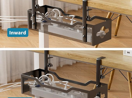 Under-Desk Cable Management Tray 2-Pack