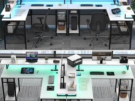 Unikito L-Shaped Desk – White