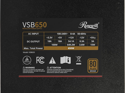 Rosewill VSB 650W 80+ Bronze