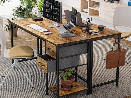 CubiCubi Computer Desk with 2 Drawers