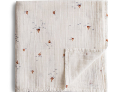Mushie Organic Cotton Muslin Swaddle Blanket