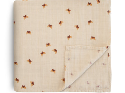 Mushie Organic Cotton Muslin Swaddle Blanket