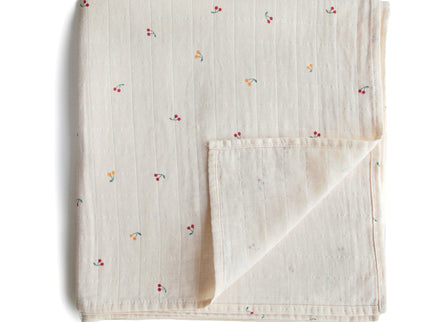 Mushie Organic Cotton Muslin Swaddle Blanket