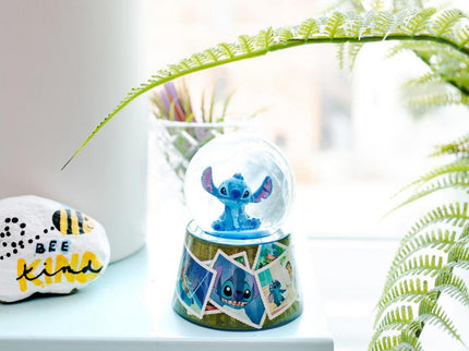 Disney Lilo and Stitch Vintage Photos Mini Light-Up 3-in Snow Globe