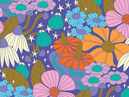 Cosmic Floral Purple