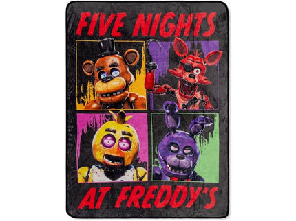 Five Nights At Freddy's Characters Raschel 45 x 60-In Throw Blanket
