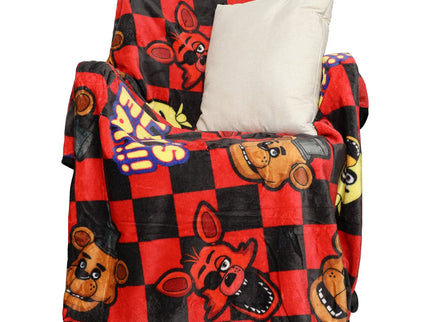 Five Nights at Freddy's Cast Checkered Polyester Blanket