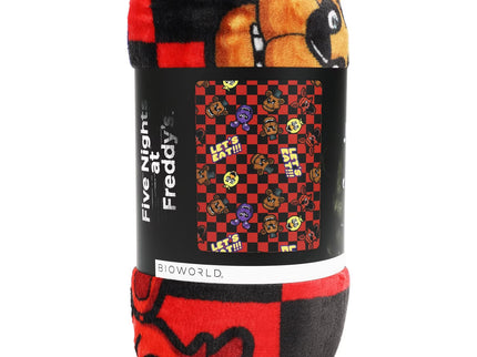 Five Nights at Freddy's Cast Checkered Polyester Blanket
