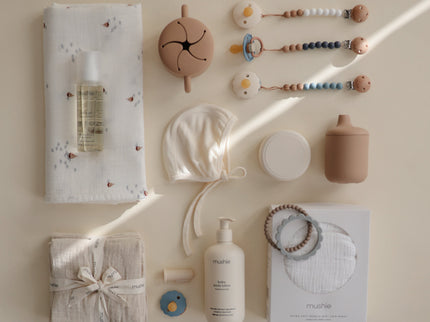 Mushie Silicone Pacifier Clip | Eva