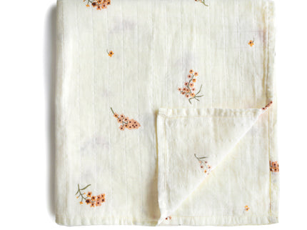 Mushie Organic Cotton Muslin Swaddle Blanket
