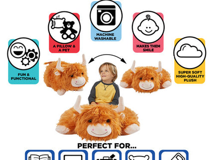 Highland Cow Jumbo 30" Plush Pillow Pet