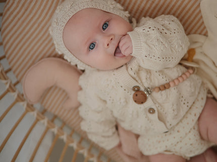 Mushie Silicone Pacifier Clip | Eva