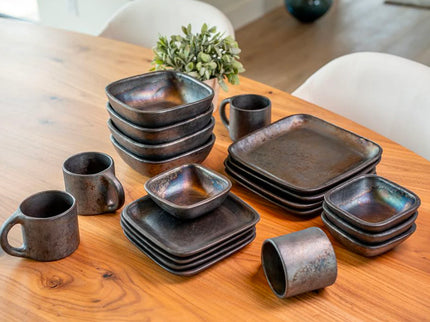 Longpi Pottery Square Bowl - Large