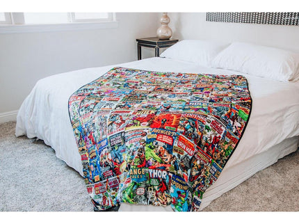 Marvel Comics Oversized Fleece Sherpa 54 x 72-in Throw Blanket