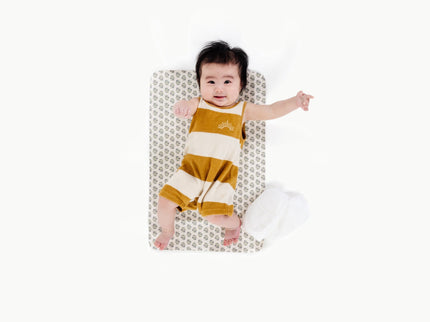 Image of a baby in a padded mat