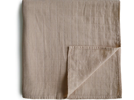 Mushie Organic Cotton Muslin Swaddle Blanket