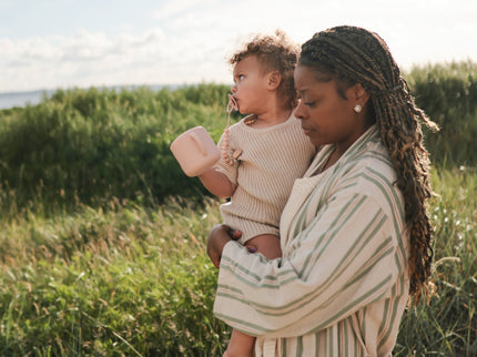 Mushie Silicone Pacifier Clip | Eva