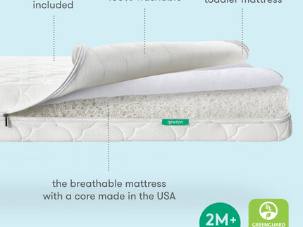 sku-1438401, Newton 2-Stage Baby Crib Mattress | Final Sale in White
