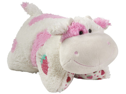 Original 18" & Jumbo Strawberry Cow Plush Pillow Pet Combo Pack