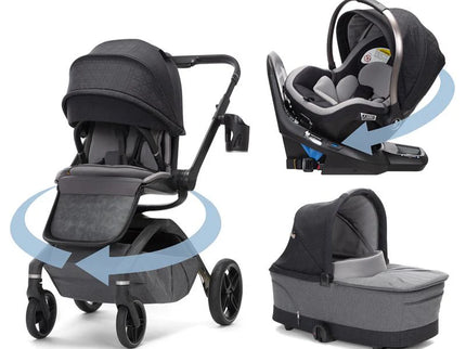 Tana 360° Rotating Travel System with Peri™ 180° & Carriage Accessory in Onyx Heritage