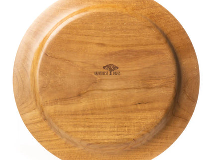 Rim Carved Hassunzara Teak Wood Serving Plate