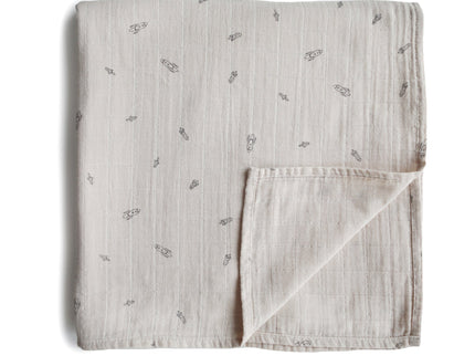 Mushie Organic Cotton Muslin Swaddle Blanket