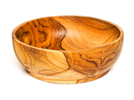 Round 7" Footed Teak Wood Bowl