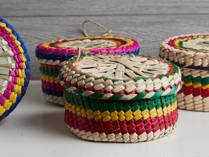 Mexican Woven Palm Tortilla Basket