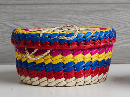 Mexican Woven Palm Tortilla Basket