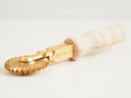 Brass Fluted Pasta & Pastry Wheel