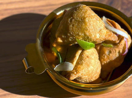 Indian Handi Serving Bowl - Brass Colored Stainless Steel