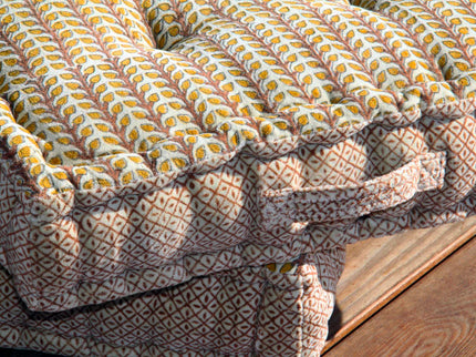 Block Print Meditation Cushion - Square