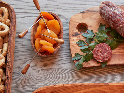 Italian Olivewood Aperitivo Forks - Set of 6