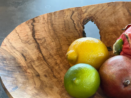 Italian Olivewood Root Fruit Bowl