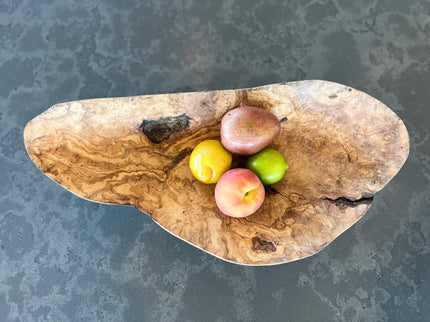 Italian Olivewood Root Fruit Bowl