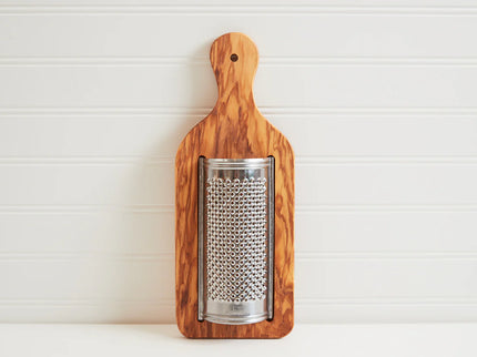 Italian Olivewood Parmesan Cheese Grater - Flat