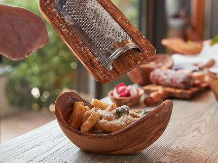 Italian Olivewood Parmesan Cheese Grater - Flat
