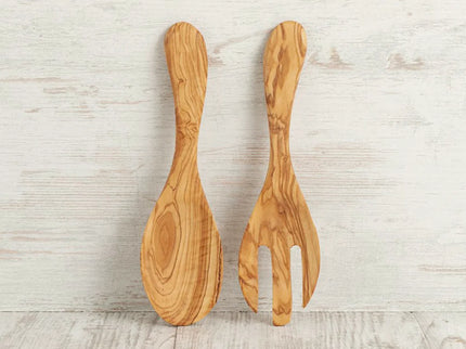 Italian Olivewood Salad Servers