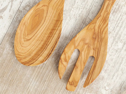 Italian Olivewood Salad Servers