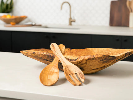 Italian Olivewood Salad Servers