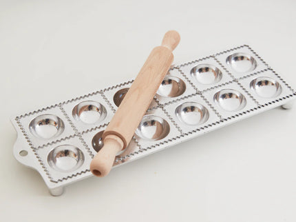 Italian 12-piece Ravioli Mold with Roller