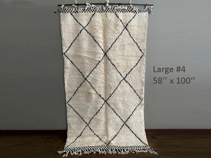 Moroccan Beni Ourain Berber Rug - Handmade - Large Size