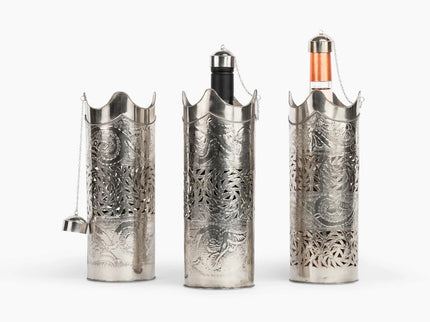 Berber Silver Wine and Bottle Holder