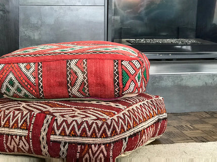 Moroccan Vintage Kilim Poufs