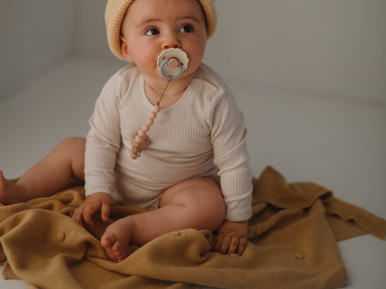 Mushie Silicone Pacifier Clip | Eva