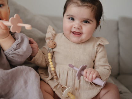 Mushie Silicone Pacifier Clip | Eva