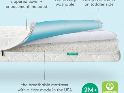 999-1001-WHT-ST, Newton Waterproof Crib Mattress | Final Sale