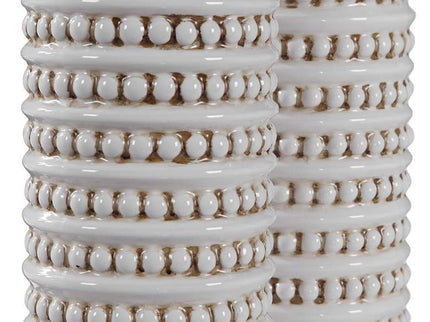 Angelou White Ceramic Vase Set of 2