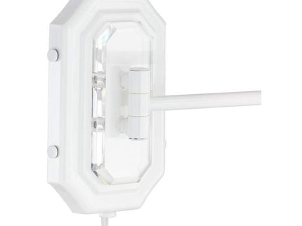 Barnes and Ivy Amelie White Swing Arm Plug-In Wall Lamps Set of 2