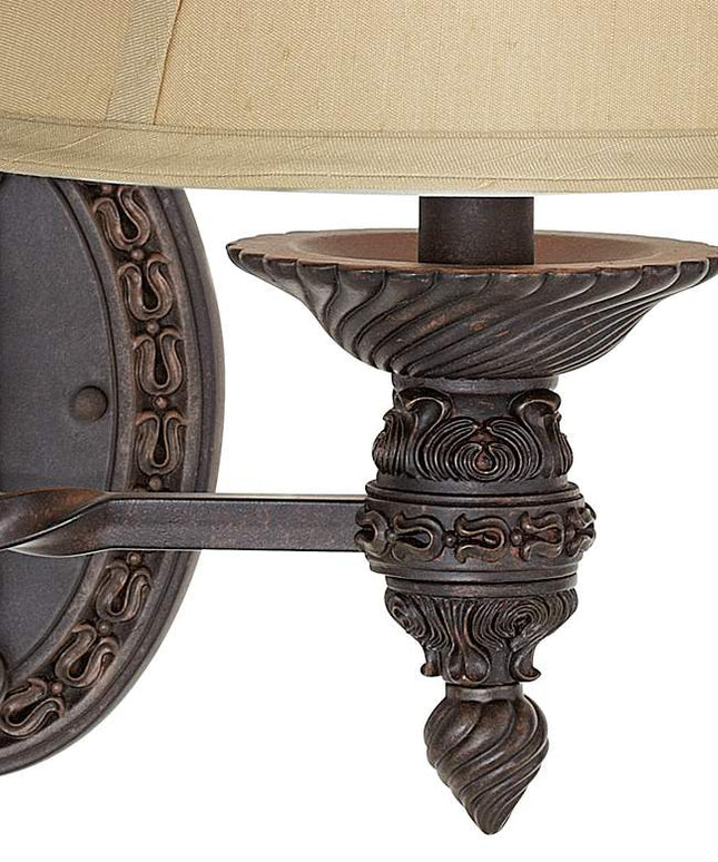 Barnes and Ivy Godia Bronze Plug-In Swing Arm Wall Lamps Set of 2